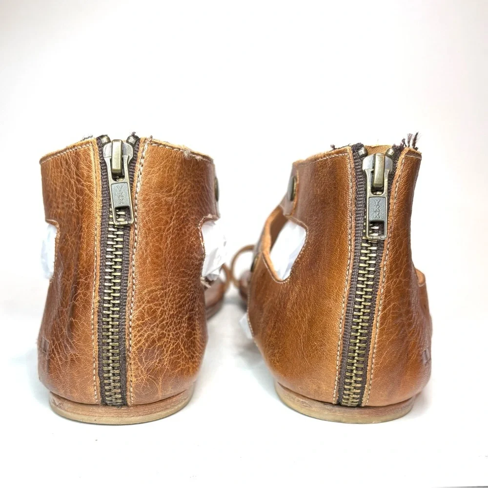 Bed | Stu Soto Tan Leather Sandals | 11 - Picture 5 of 13